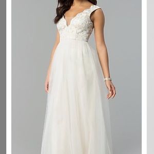 Ivory Lace Long Gown
